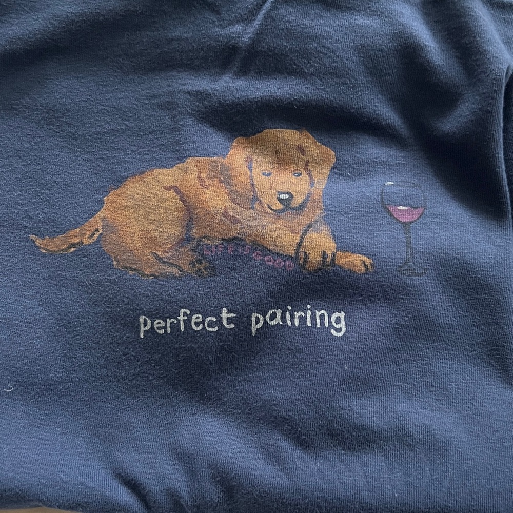 Life Is Good Perfect Pairing Dog Tee - Blue